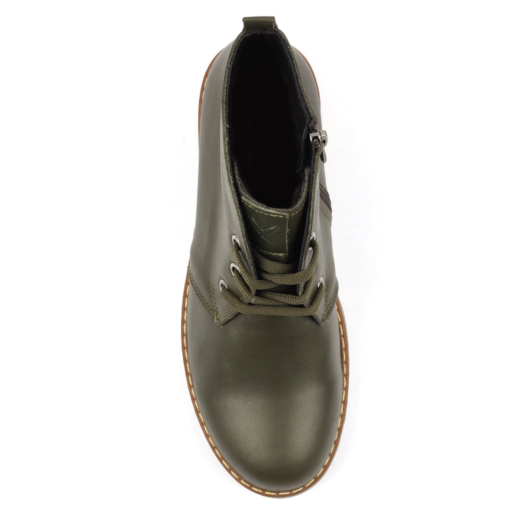 Claire III Olive Leather Boot