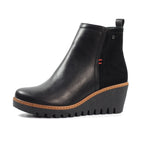 Pixie Black Ankle Wedge Boot