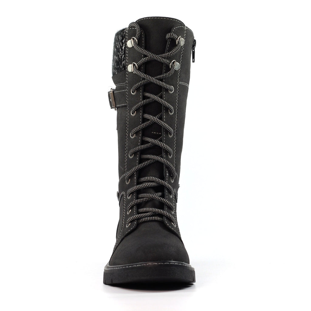 Caesar Black Wide Fit Long Boot