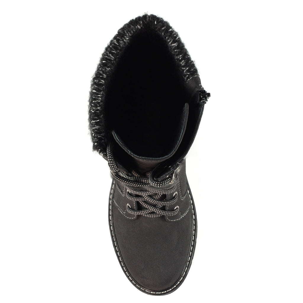 Caesar Black Wide Fit Long Boot