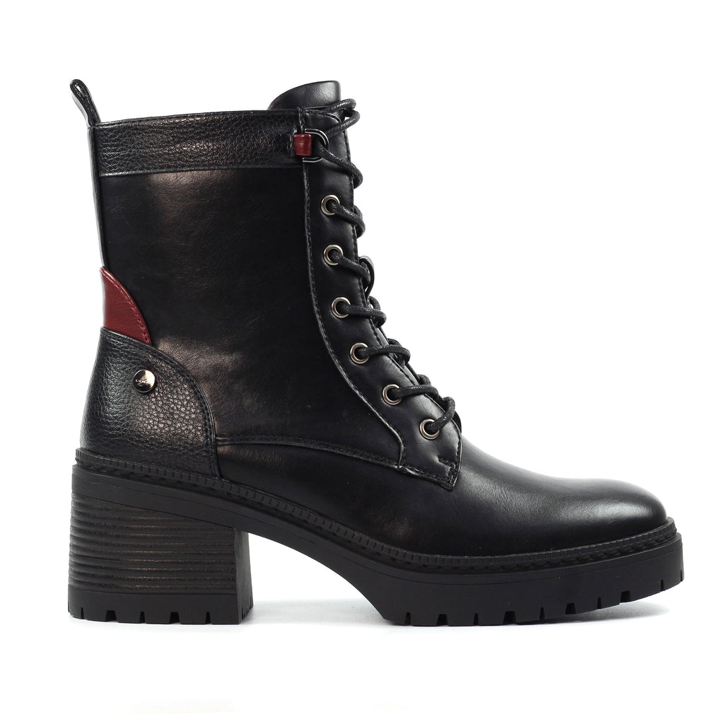 Cotton Black Ankle Boot