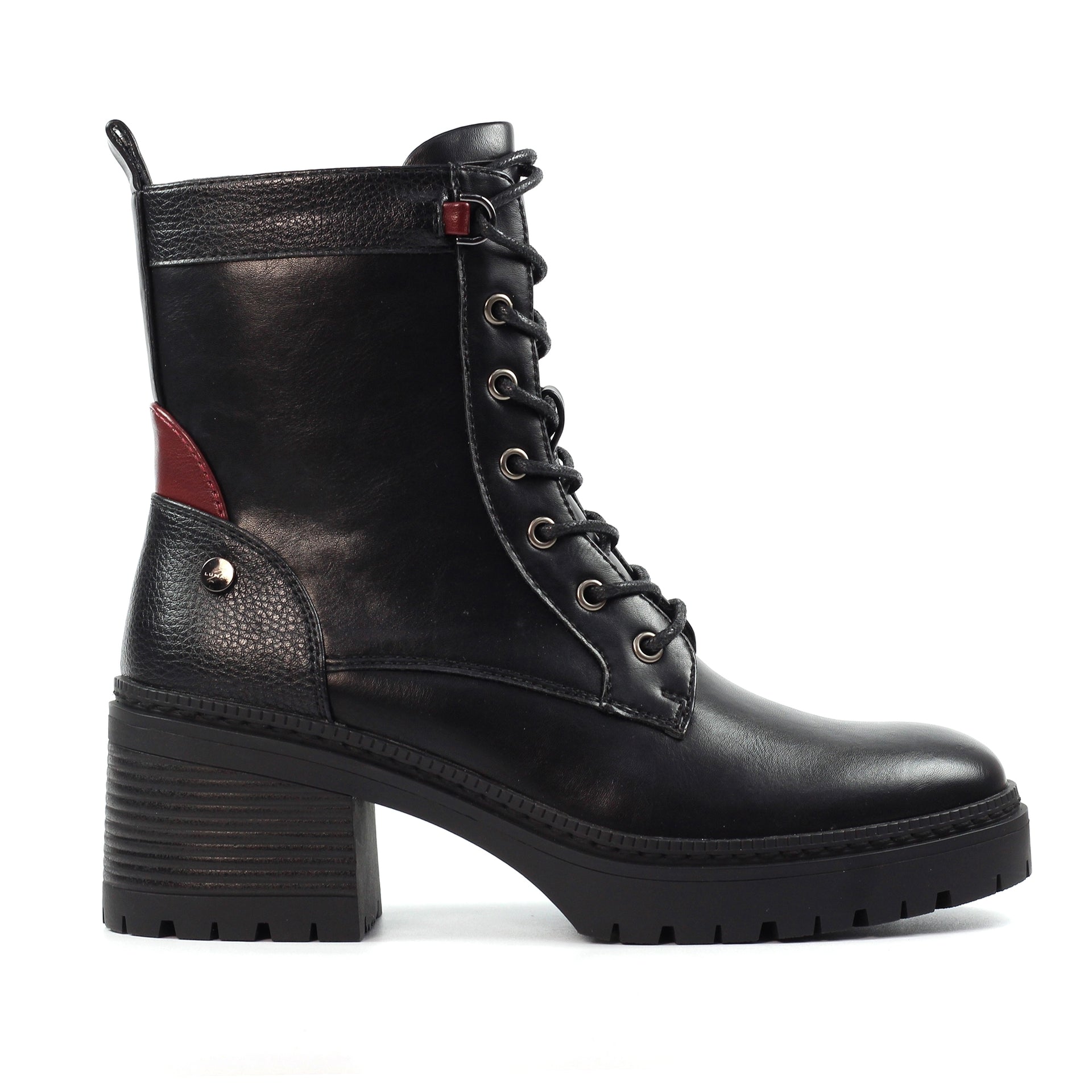 Cotton Black Ankle Boot