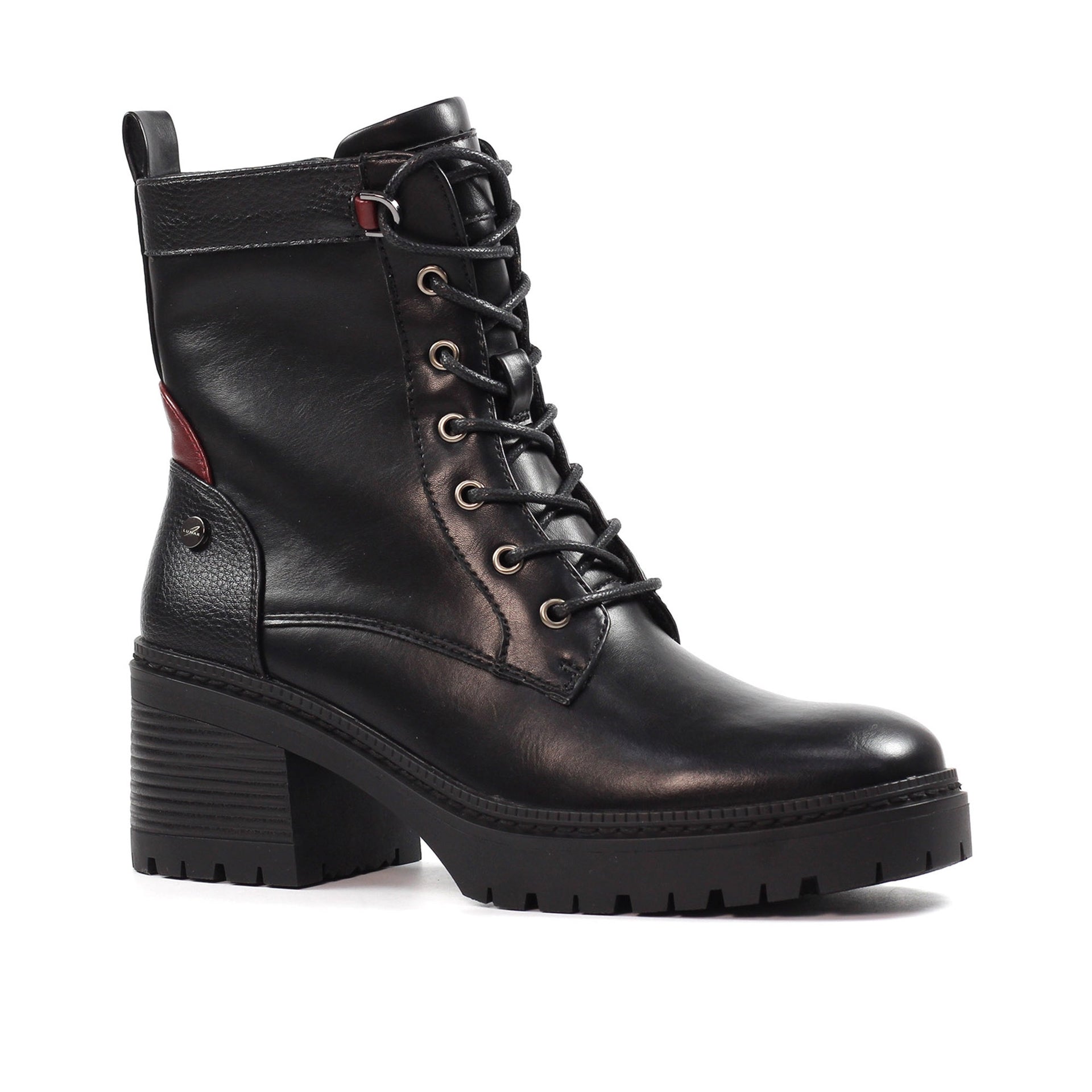 Cotton Black Ankle Boot
