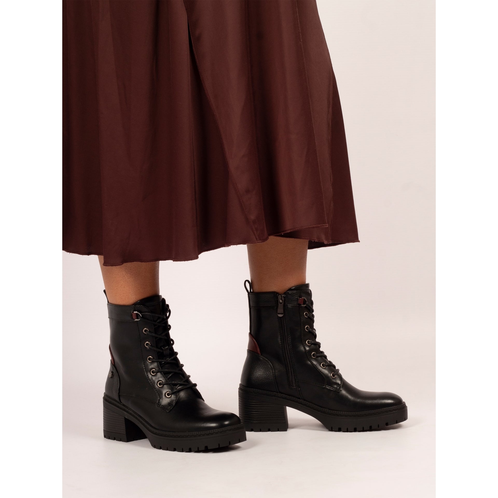 Cotton Black Ankle Boot