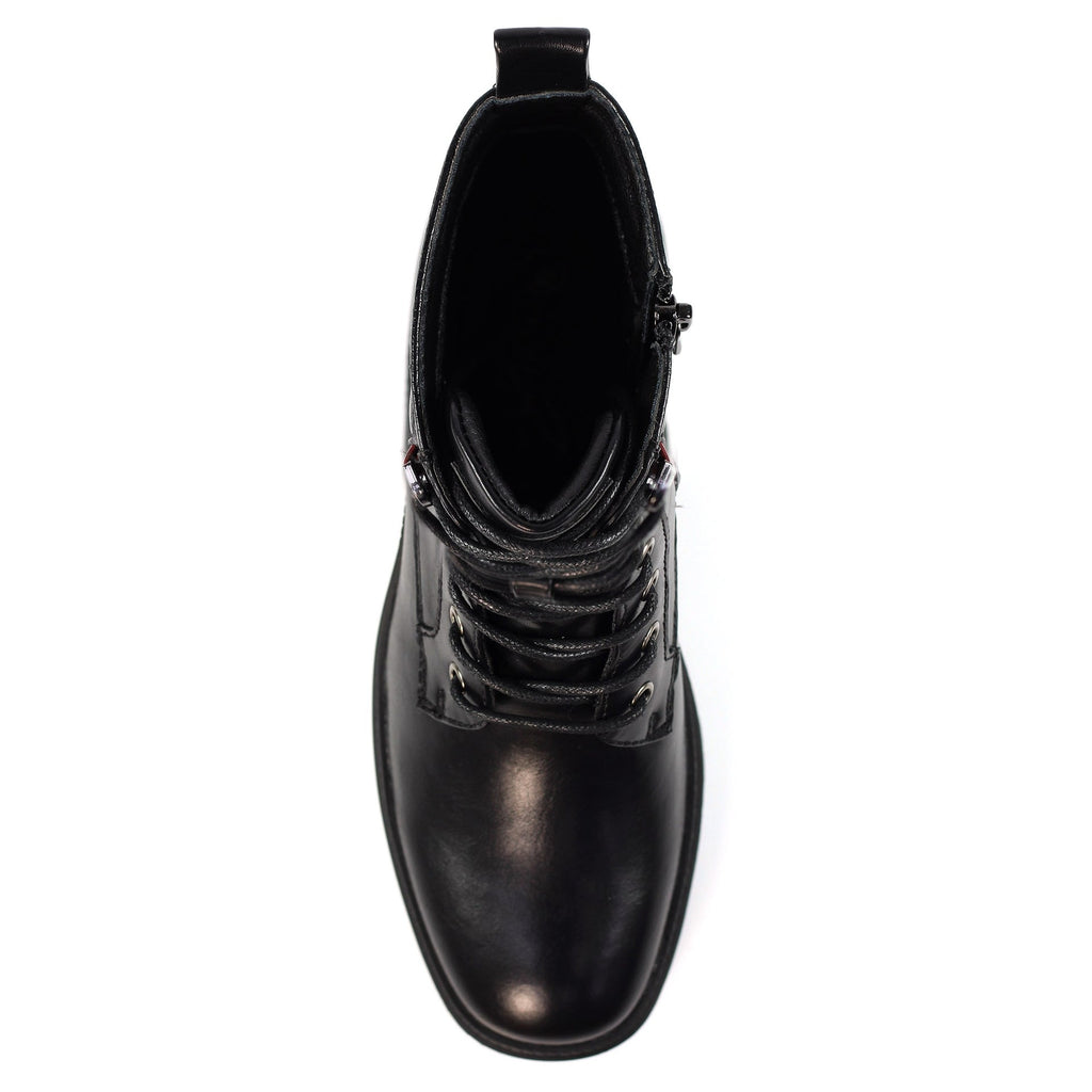 Cotton Black Ankle Boot