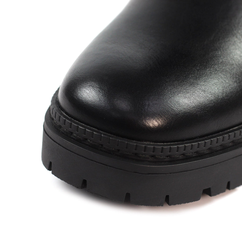 Cotton Black Ankle Boot