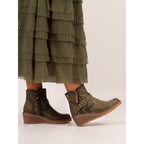 Cruz Green Ankle Boot