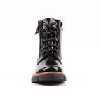 Bowen Black Patent Waterproof Boot