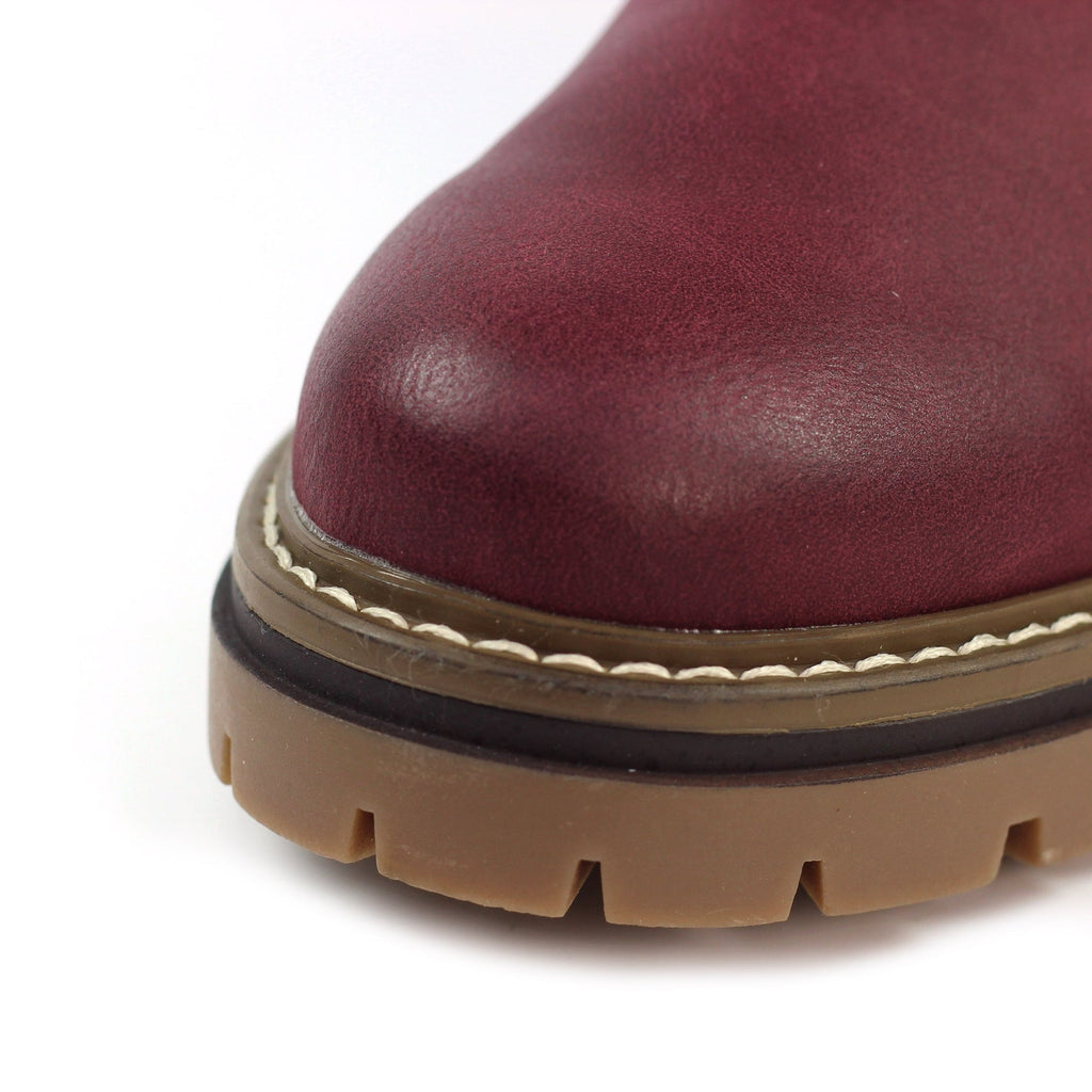 Caramel Burgundy Waterproof  Boot