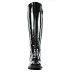 Perkins Black Patent Long Boot