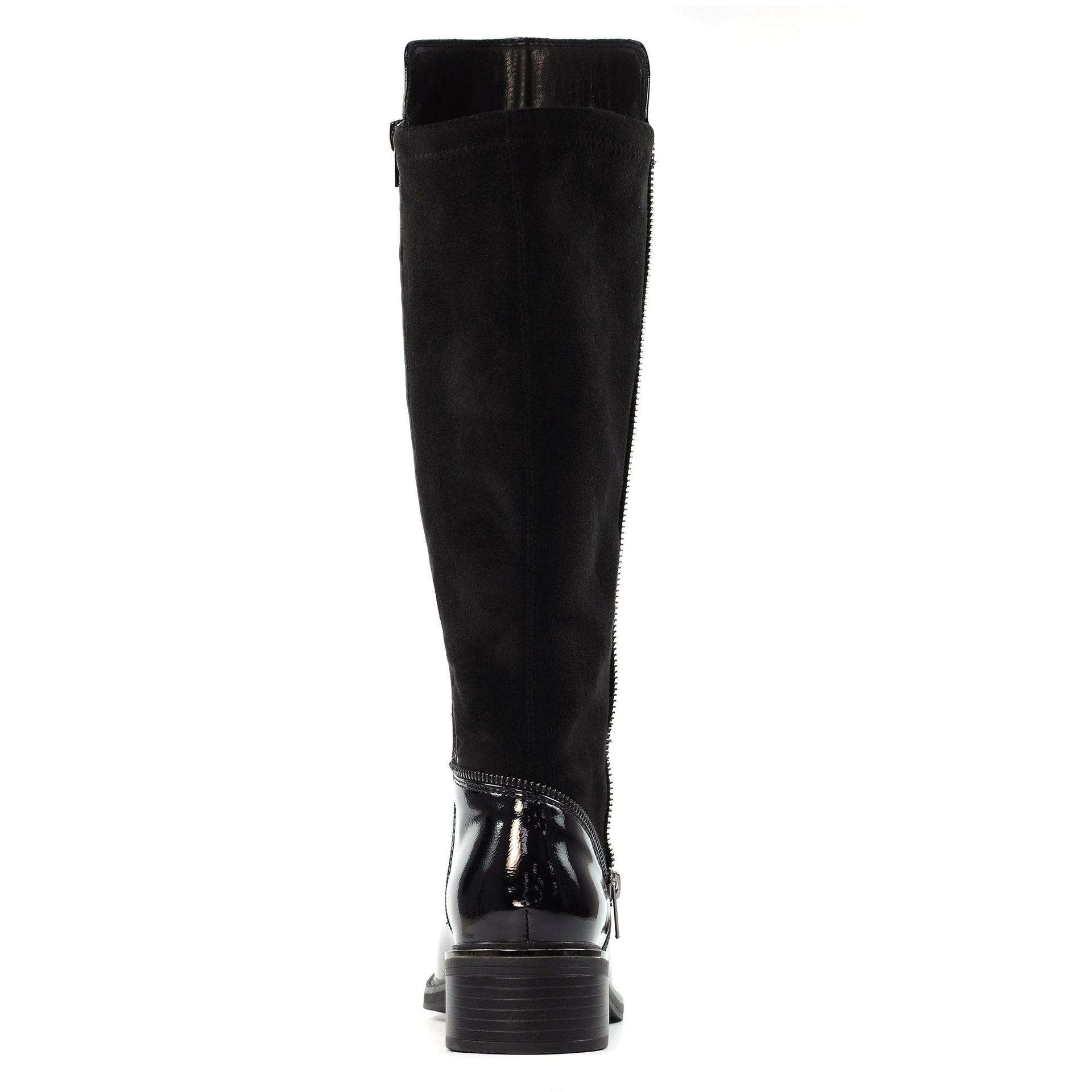 Perkins Black Patent Long Boot