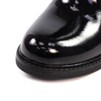 Perkins Black Patent Long Boot