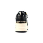Juno Black Wedge Trainer