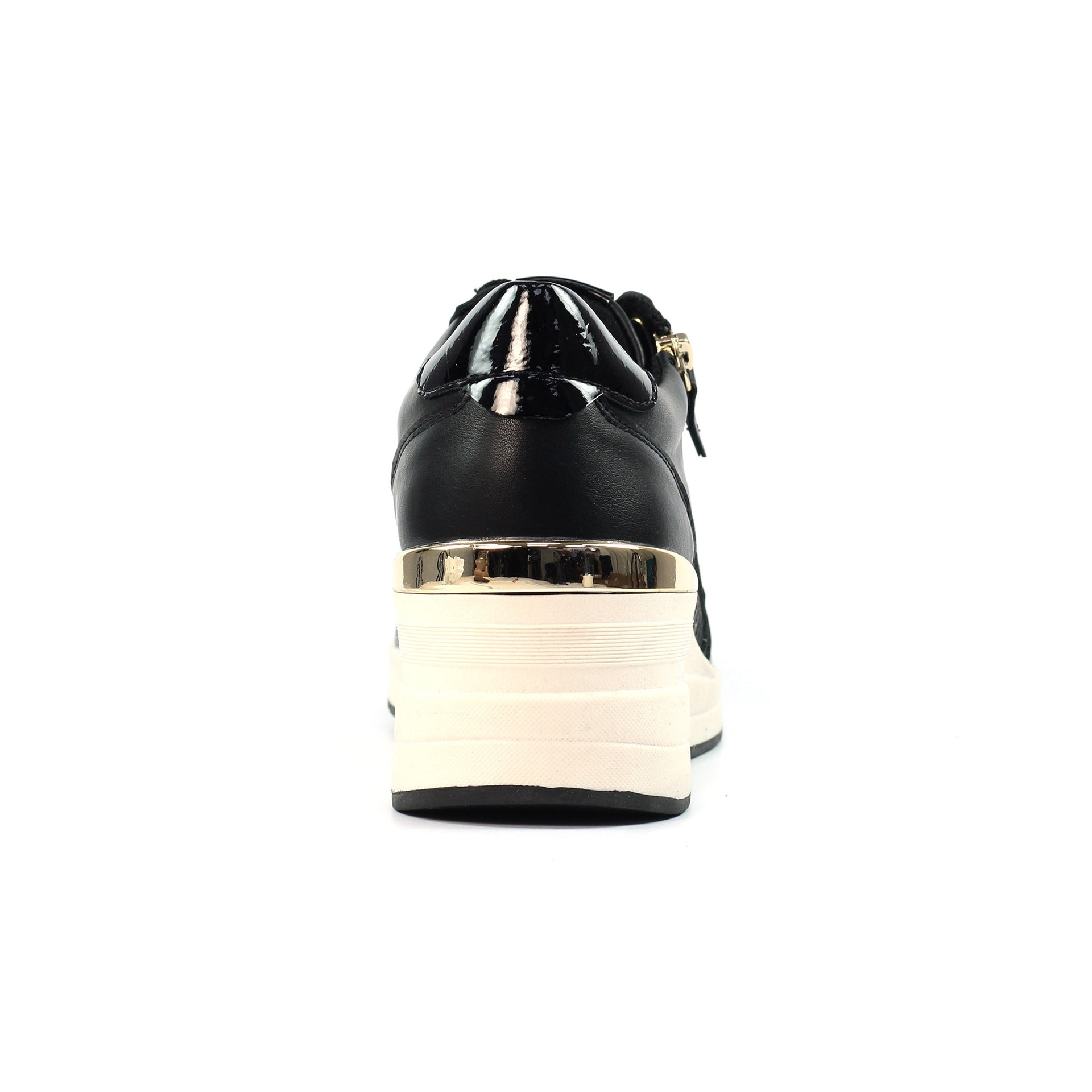 Juno Black Wedge Trainer