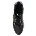 Juno Black Wedge Trainer