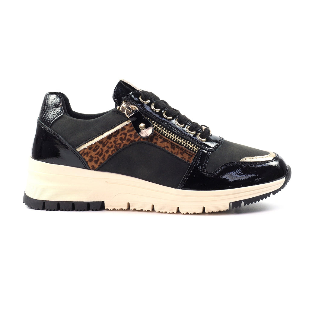 Kennedy Black Wedge Trainer