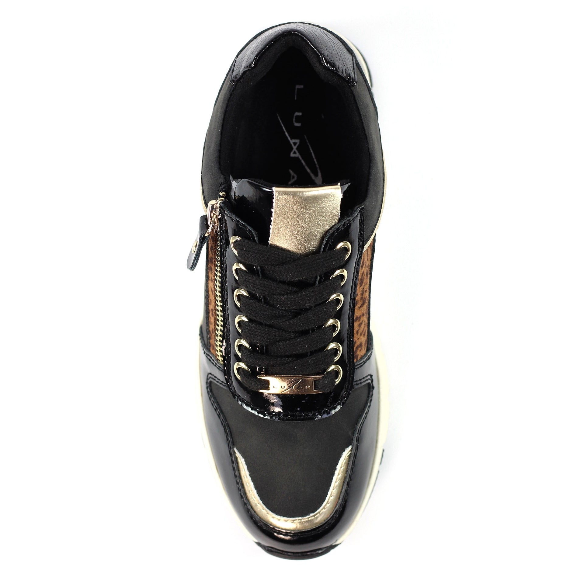 Kennedy Black Wedge Trainer