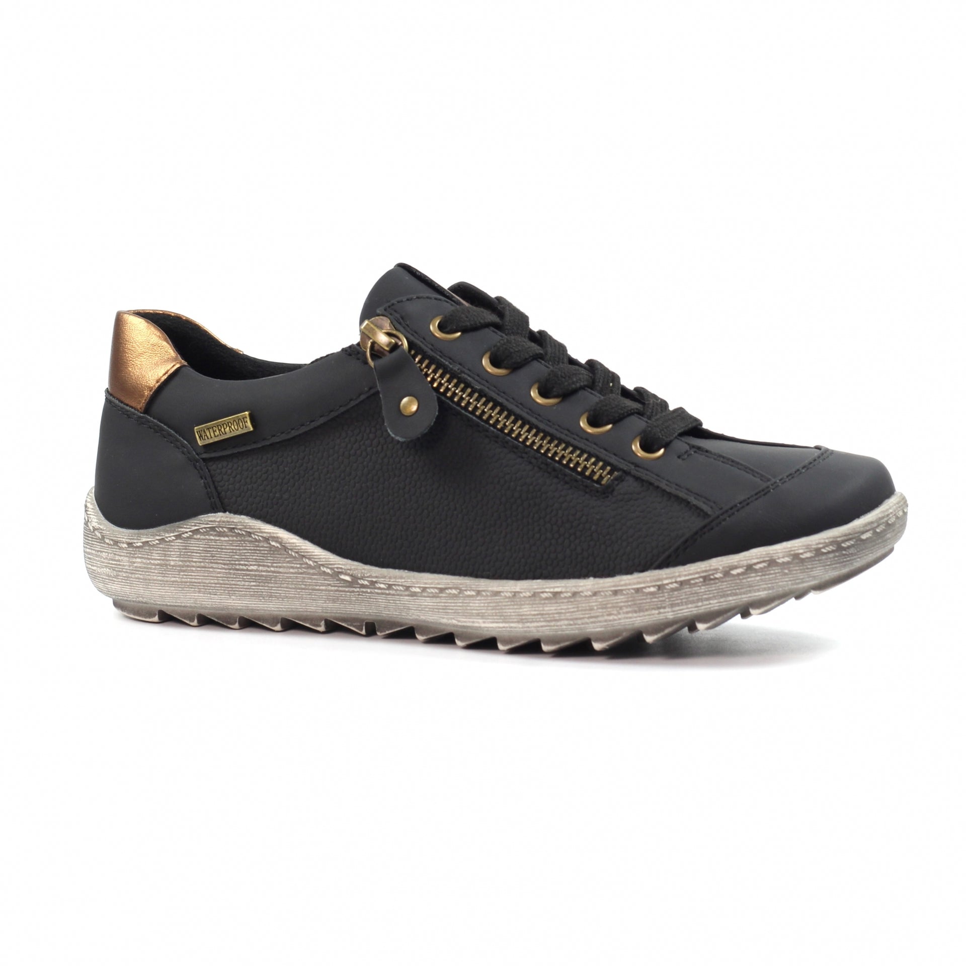 Sloan Black Waterproof Trainer