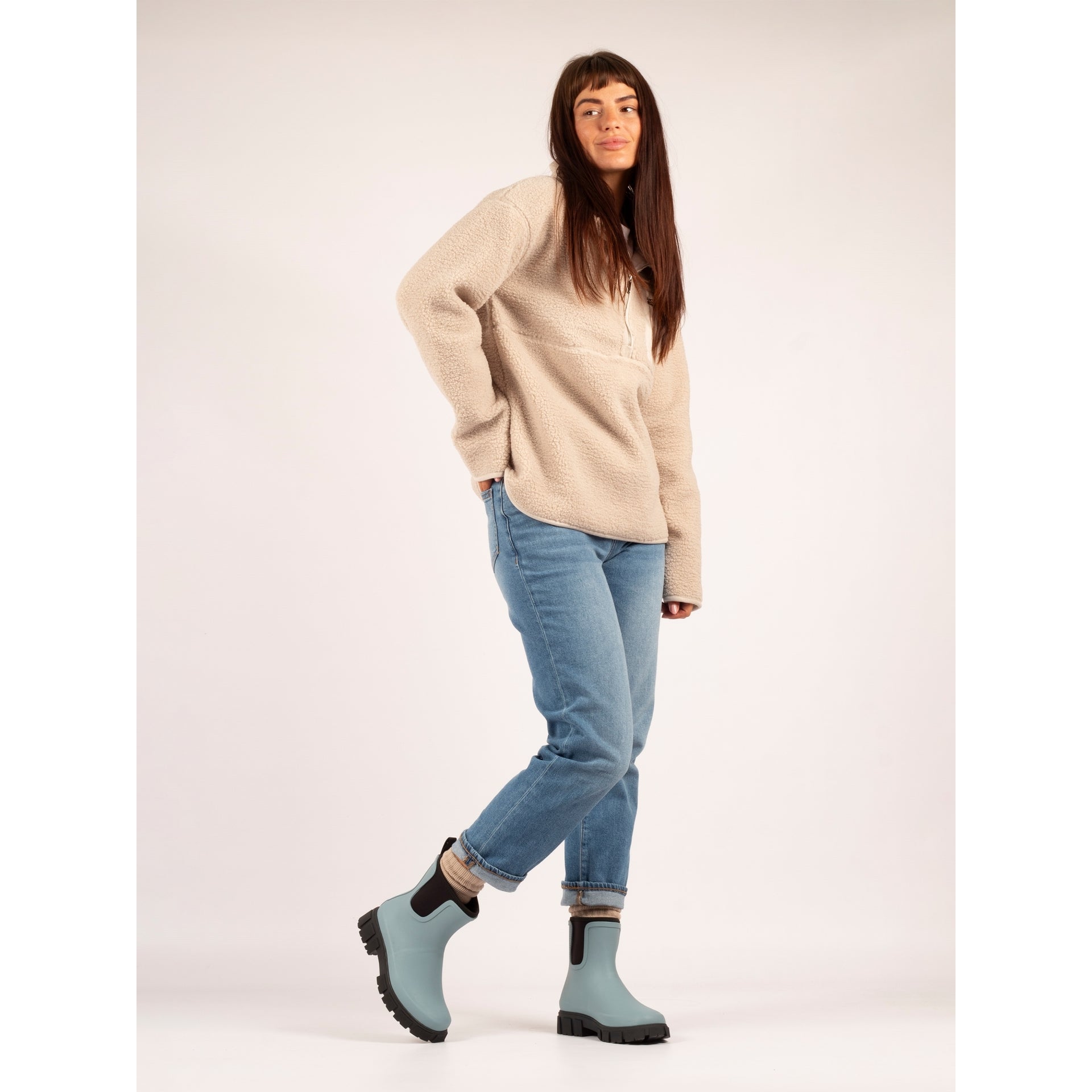 Lake Pale Blue Ankle Wellington