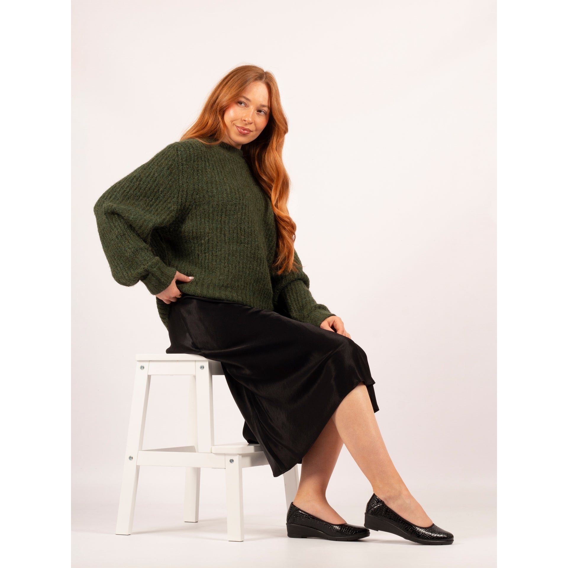 Winnie Black Wedge Shoe