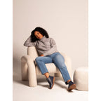 Claire III Navy Leather Boot