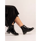 Parlour Black Patent Ankle Boot