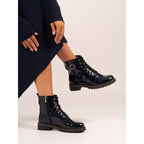 Parlour Navy Patent Ankle Boot