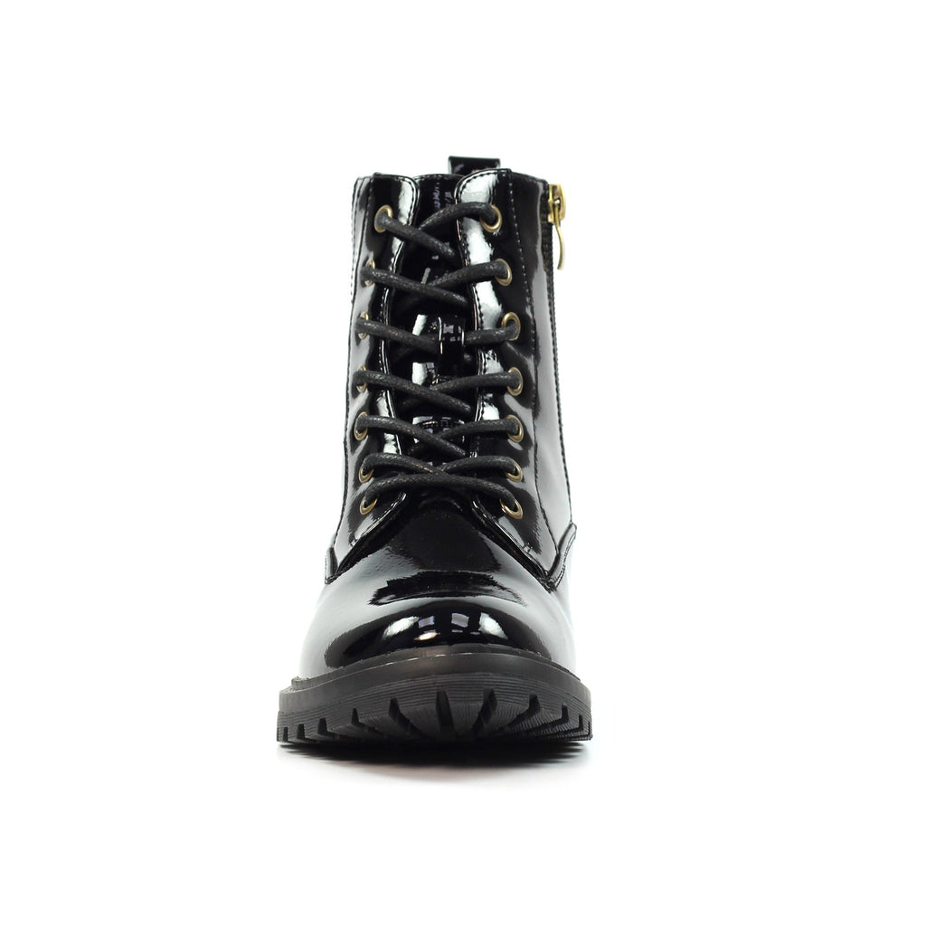 Nevada Black Patent Ankle Boot