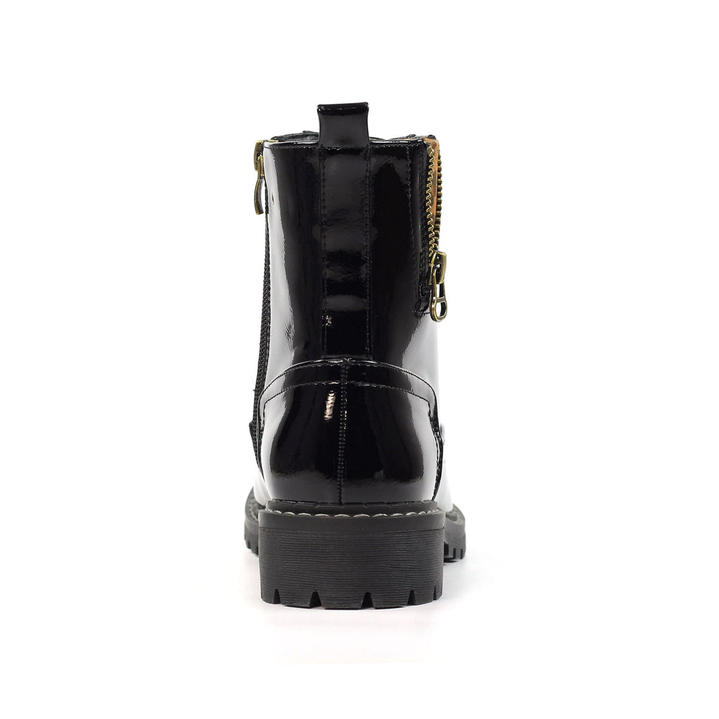 Nevada Black Patent Ankle Boot