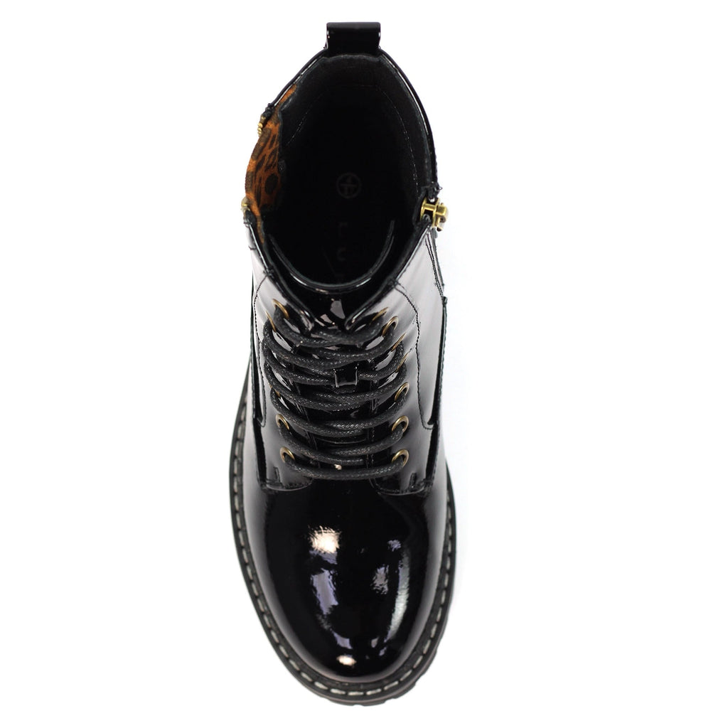 Nevada Black Patent Ankle Boot