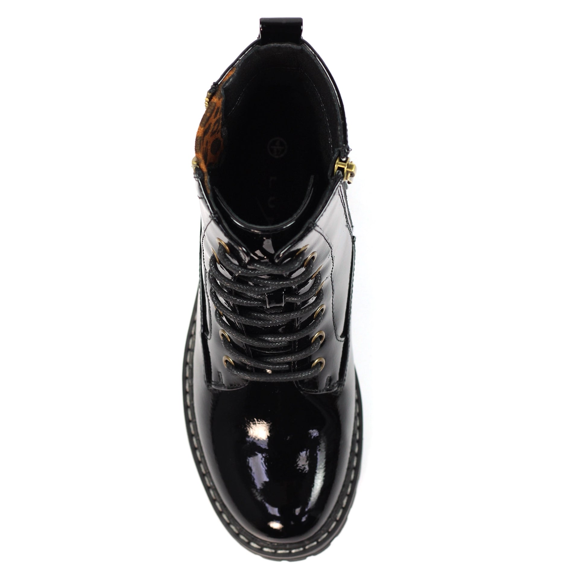 Nevada Black Patent Ankle Boot