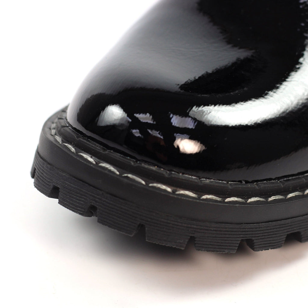 Nevada Black Patent Ankle Boot