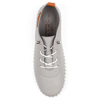 St Ives Light Grey Leather Plimsoll
