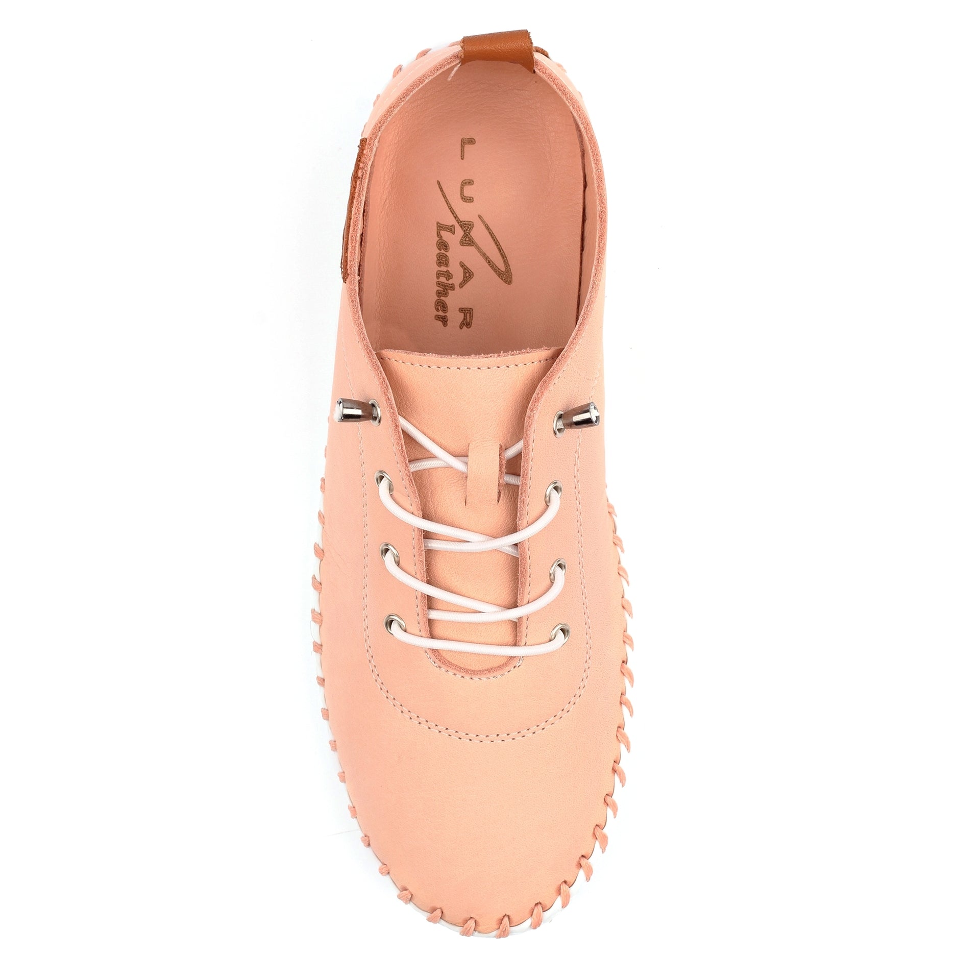 St. Ives Pale Pink Leather Plimsoll