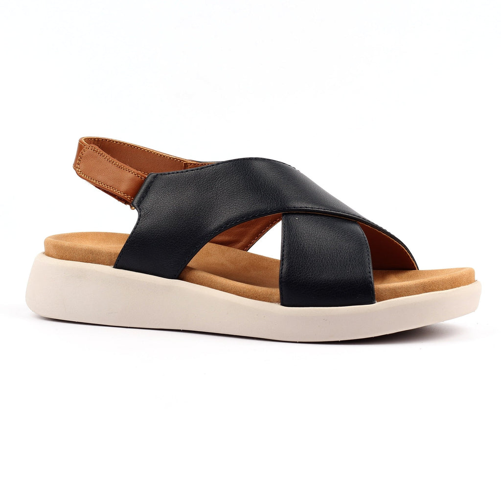 Merletta Navy Leather Sandal