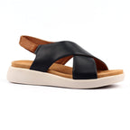 Merletta Navy Leather Sandal