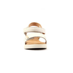 Lark White Leather Wedge Sandal