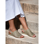 Hailey Khaki Leather Sandal