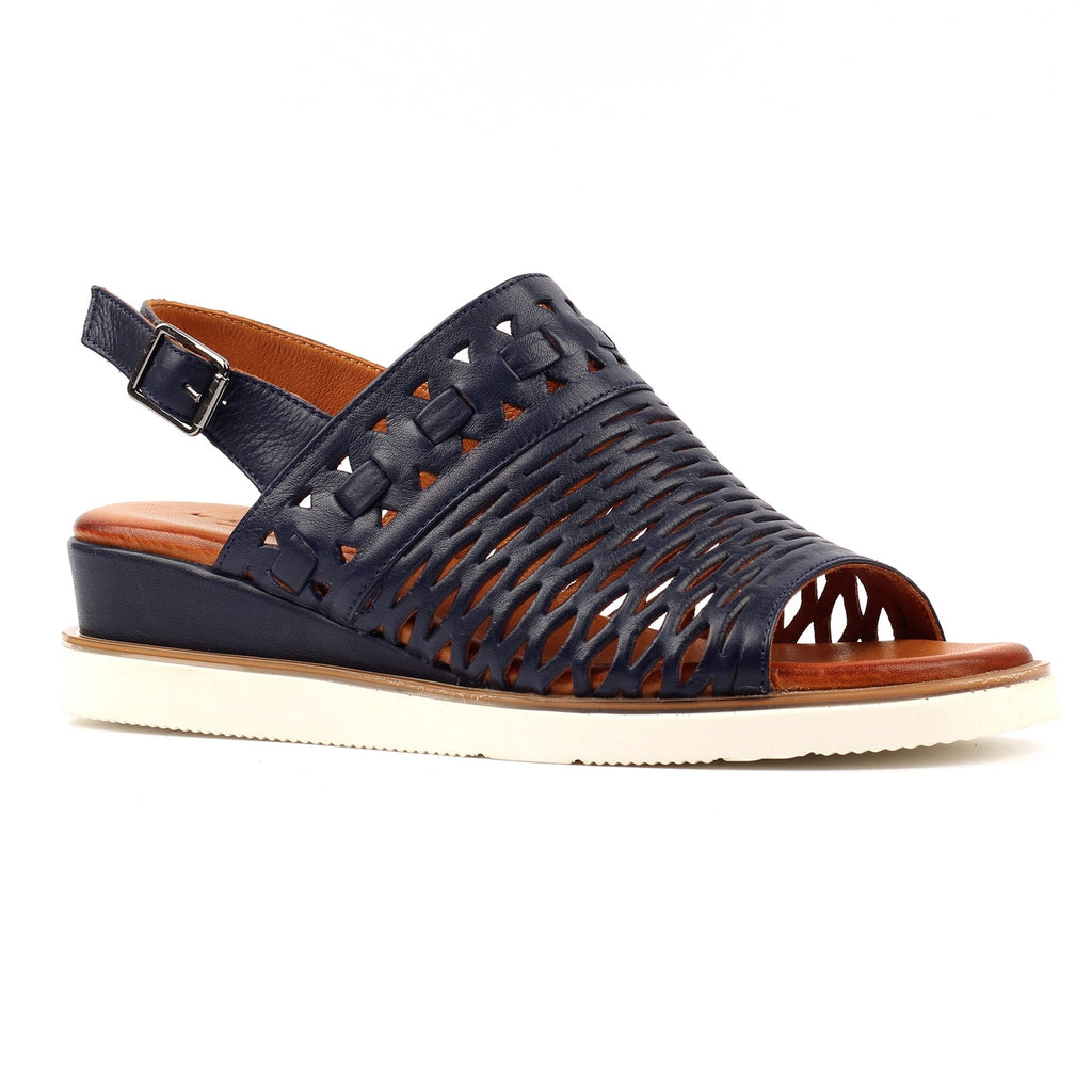 Hailey Navy Leather Sandal