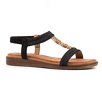 Portofino Black Sandal