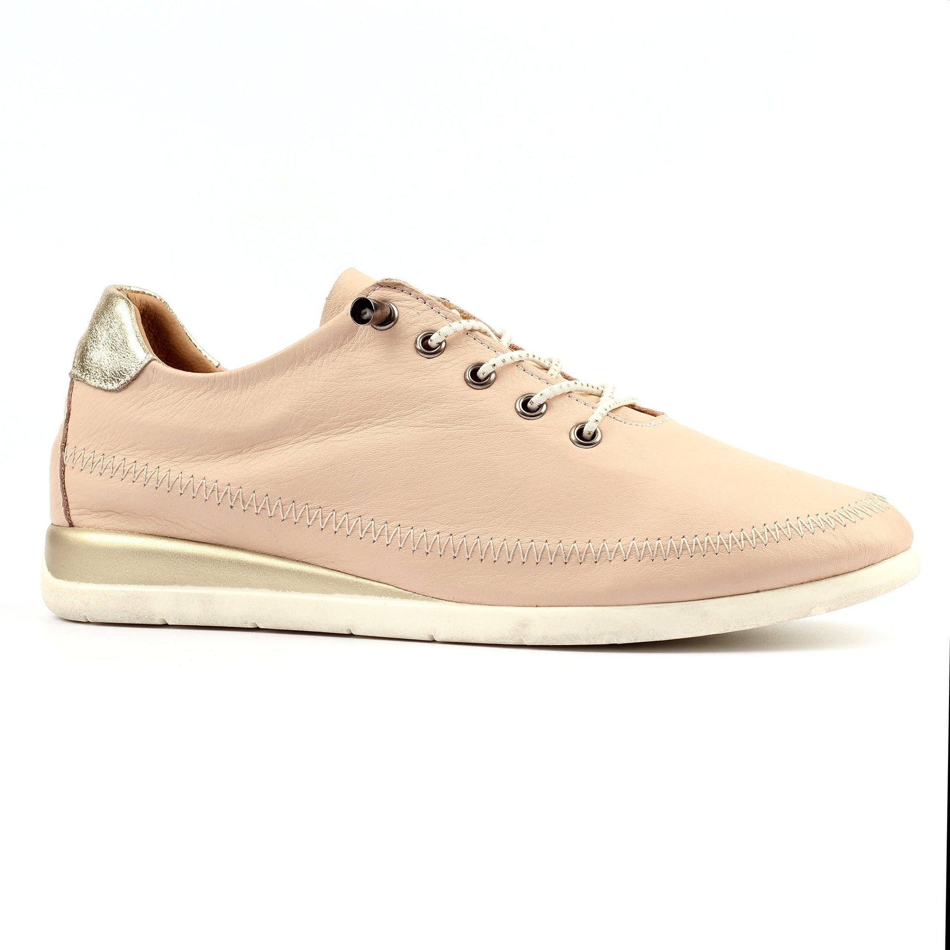 Penelopy Beige Leather Trainer