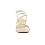 Toulouse Silver Block Heel Sandal