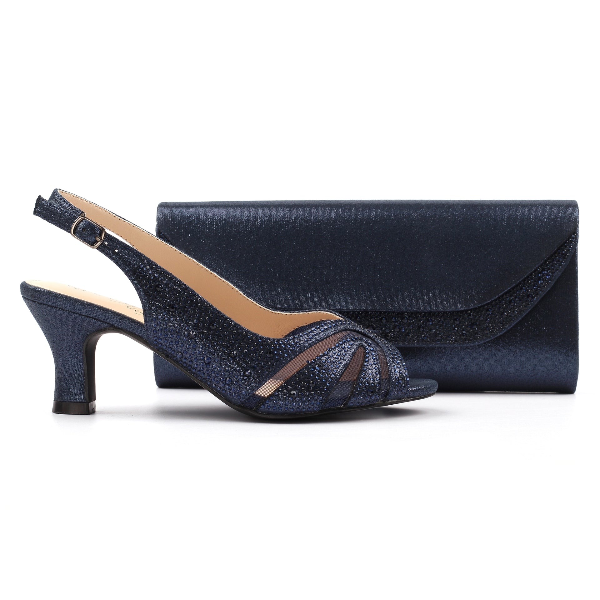 Nancy Navy Wide Fit Shoe