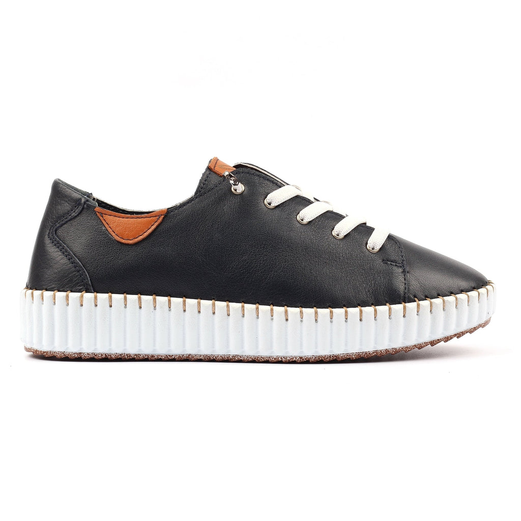 Faith Navy Leather Shoe
