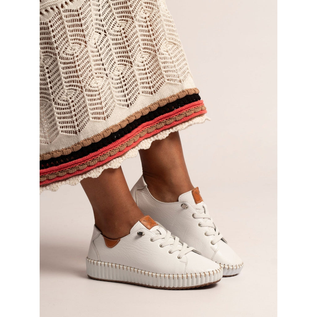 Faith White Leather Shoe