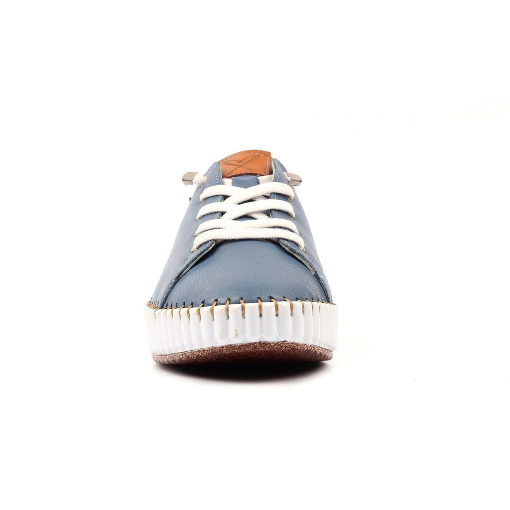 Faith Mid Blue Leather Shoe