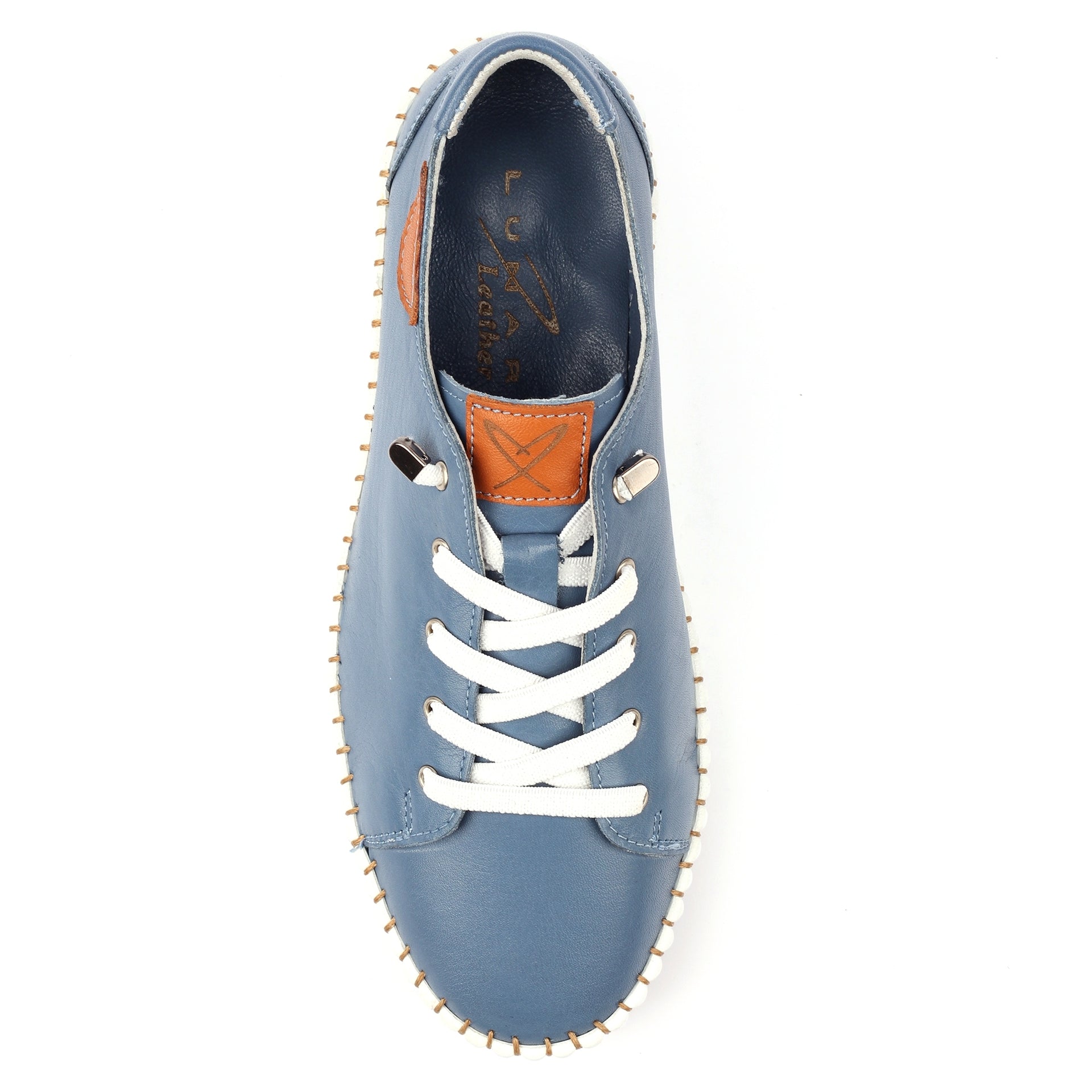 Faith Mid Blue Leather Shoe