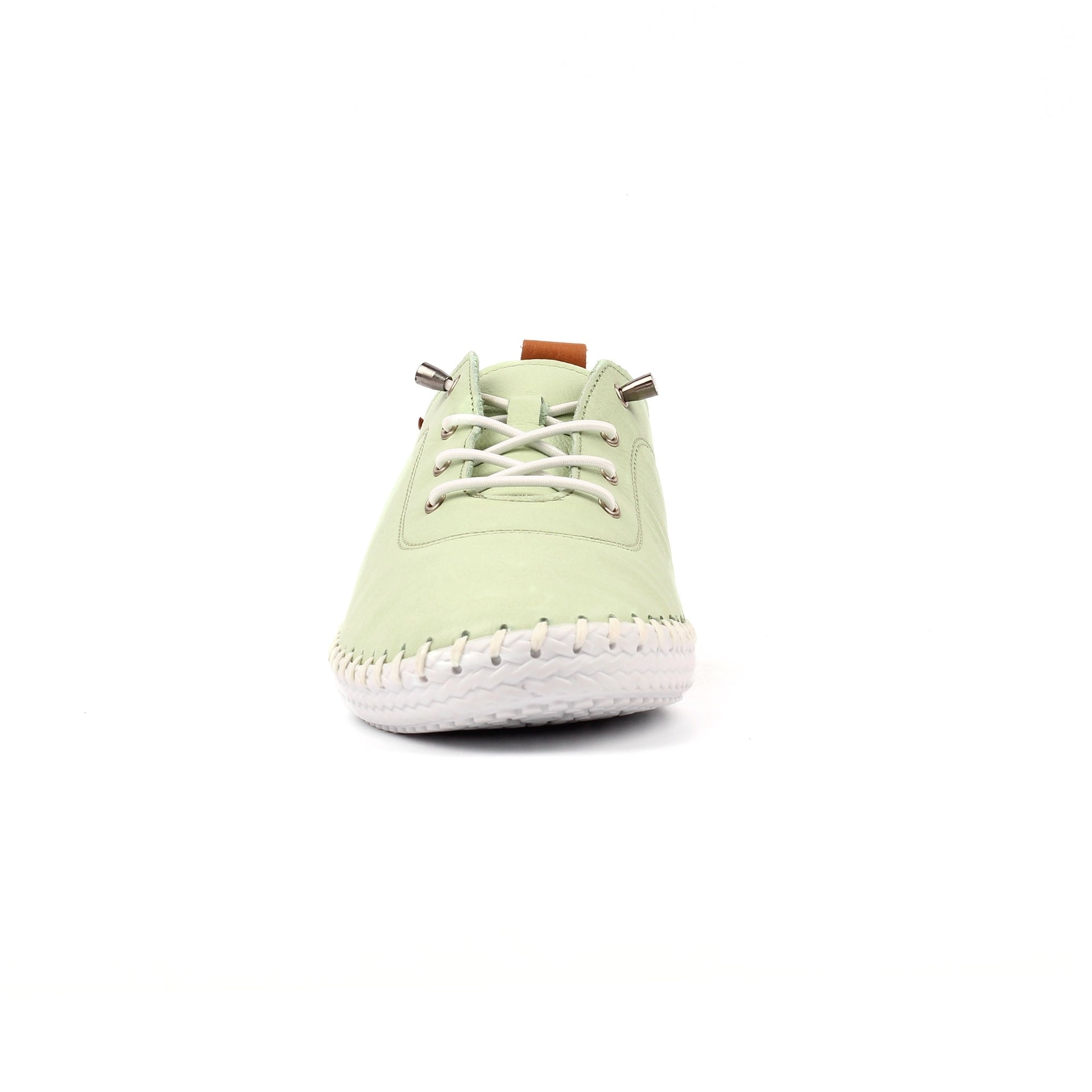 St Ives Soft Sage Leather Plimsoll