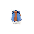 St Ives Azure Blue Leather Plimsoll