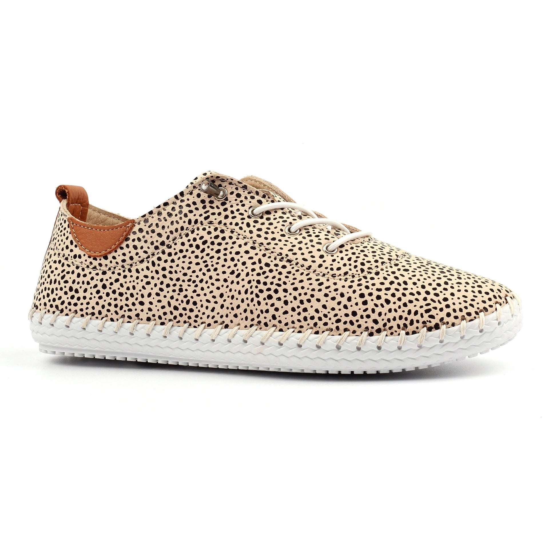 Liz Triangle『EIN』 St. Ives Animal Spot Leather Plimsoll | Lunar Shoe | Lunar Shoes
